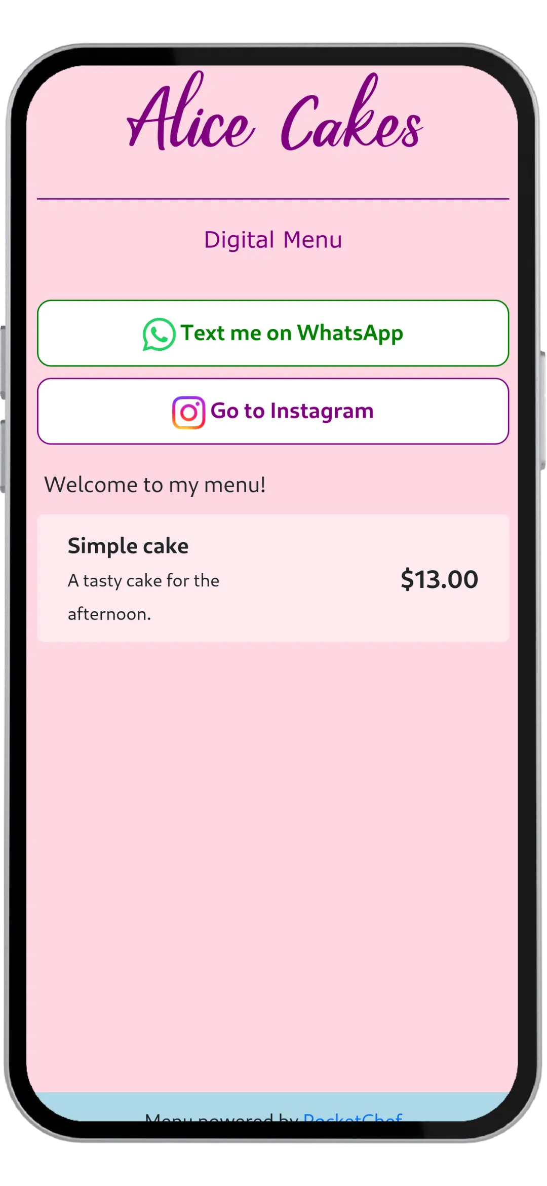Digital Menu