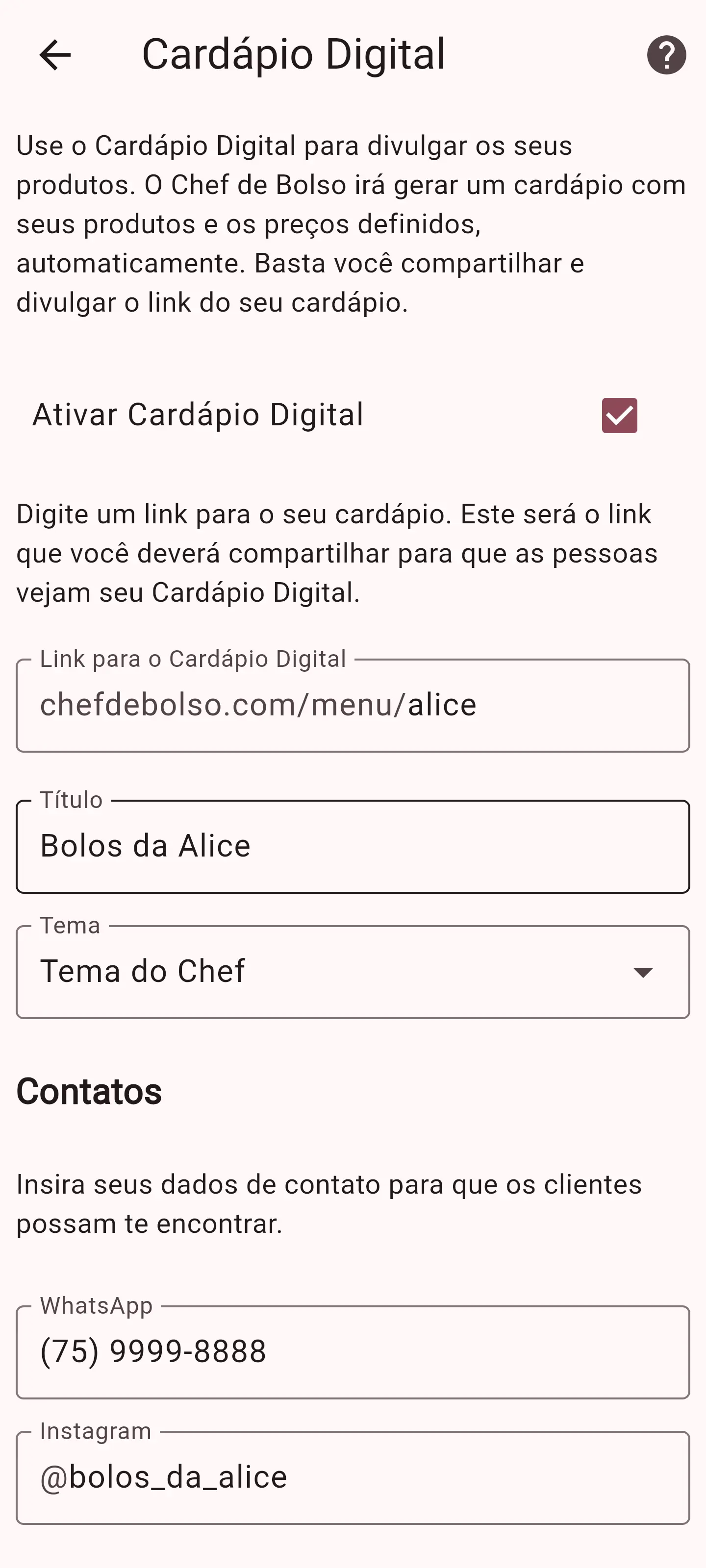 Meu perfil